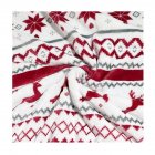 Christmas Throw Blanket For Couch Bed Thickened Reindeer Pattern Christmas Sherpa Blanket Home Decoration