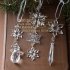 Christmas Transparent Ornament Snowflakes Simulation Fake Icicle Xmas Tree Pendant for New Year Decoration Snowflakes C