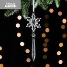 Christmas Transparent Ornament Snowflakes Simulation Icicle Xmas Tree Pendant