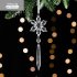 Christmas Transparent Ornament Snowflakes Simulation Fake Icicle Xmas Tree Pendant for New Year Decoration Snowflakes C