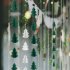 Christmas Tree Banner Garland Decorations Twinkle Banner Sparkling Tree Hanging Decor 2 4 m long Christmas tree  small    mirror silver   horizontal