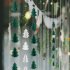 Christmas Tree Banner Garland Decorations Twinkle Banner Sparkling Tree Hanging Decor 2 4 m long Christmas tree  small    mirror silver   horizontal
