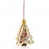 Christmas Tree Ornaments Hanging Xmas Tree Home Party Decor 3D Pendants High Quality Wooden Pendant Decoration Color Bell