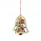Christmas Tree Ornaments Hanging Xmas Tree Home Party Decor 3D Pendants High Quality Wooden Pendant Decoration Color Bell