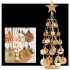 Christmas Tree Ornaments with Top Star Handmade Desktop Scene Layout Bronze Gold