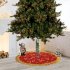 Christmas Tree Skirt 35 4 Inches Christmas Deer Snowflakes Pattern Christmas Tree Mat For Holiday Party Indoor Outdoor Decor N3 17 gold elk style