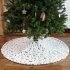 Christmas  Tree  Skirt Gold Silver Feather Christmas Tree Decoration White Plush Christmas Party Ornaments Color feather 122cm