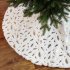 Christmas  Tree  Skirt Gold Silver Feather Christmas Tree Decoration White Plush Christmas Party Ornaments Color feather 122cm