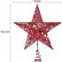 Christmas  Tree  Star  Topper Glittered Tree top Star For Christmas Tree Ornament Home Decoration Red 12cm