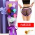 Christmas Valentine s Day Surprise Gift for Wife Girlfriend Birthday Gift Rose Underwear Bouquet Gift Box 6 color bouquet   2 bear powder box  90 105 kg 