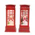 Christmas Vintage Night Lights Snowman Santa Light Up Glitter Phone Booth Ornament Christmas Gifts christmas tree