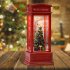 Christmas Vintage Night Lights Snowman Santa Light Up Glitter Phone Booth Ornament Christmas Gifts snowman