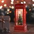 Christmas Vintage Night Lights Snowman Santa Light Up Glitter Phone Booth Ornament Christmas Gifts snowman