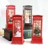 Christmas Vintage Night Lights Snowman Santa Light Up Glitter Phone Booth Ornament Christmas Gifts christmas tree