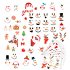 Christmas Wall Stickers Slef Adhesive Cartoon Snowman Pattern Window Room Decoration 9pcs set