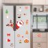 Christmas Wall Stickers Slef Adhesive Cartoon Snowman Pattern Window Room Decoration 9pcs set
