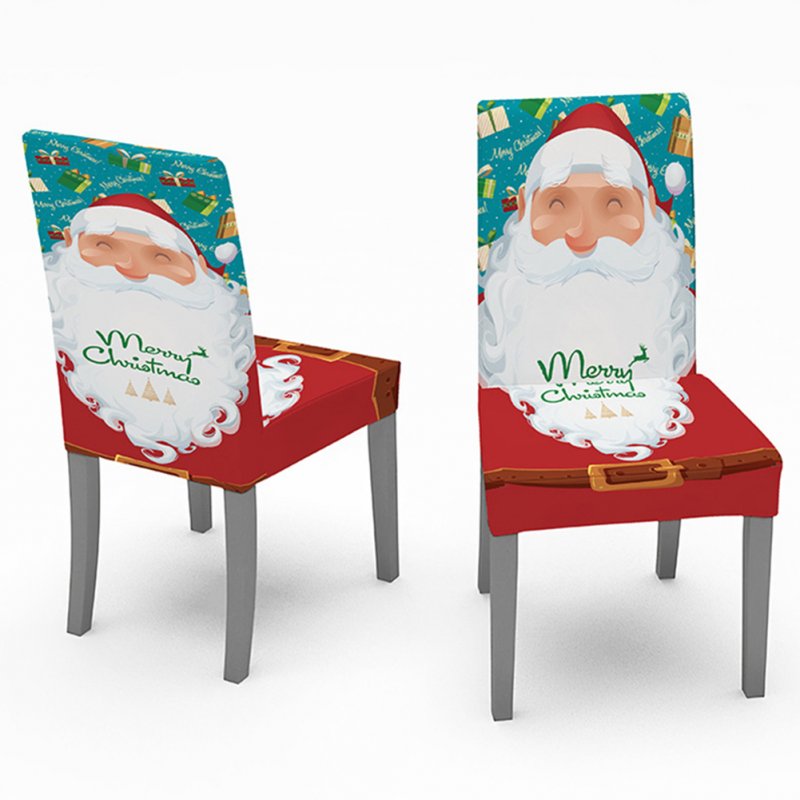 Christmas Waterproof Tablecloth/Chair Cover Dining Room Stretch Chair Covers Chair cover 1PC