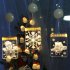 Christmas Window Hanging Lights Santa Snowflake Bell Elk Pendant with Suction Cup Supplies christmas snowflake