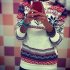 Christmas Women Snowflake Pattern Warm Hoodie Casual Fleeced Hooded Pullover   Pink M