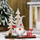 Christmas Wooden Faceless Doll Table Ornament for Home Tabletop Decoration