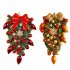 Christmas Wreath Mixed Balls And Berry Door Swag Bright Color Artificial Greenery Christmas Holiday Front Door Decor K1 5 yellow model