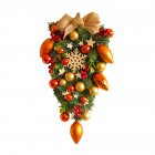 Christmas Wreath Mixed Balls And Berry Door Swag Bright Color Artificial Greenery Christmas Holiday Front Door Decor K1-5 yellow model