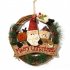 Christmas  Wreath Santa Claus Snowman Door Hanging Round Wooden Pendant Christmas Ring CX17086 Snowman Group
