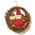 Christmas  Wreath Santa Claus Snowman Door Hanging Round Wooden Pendant Christmas Ring CX17086 Elderly Group