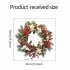 Christmas Wreath Wall Stickers Colorful Thickened Self adhesive Wall Decals Wallpaper New Year Merry Christmas Decoration 39 x 39cm XMAS068