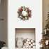 Christmas Wreath Wall Stickers Colorful Thickened Self adhesive Wall Decals Wallpaper New Year Merry Christmas Decoration 39 x 39cm XMAS068