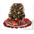 Christmas Xmas Party Decoration Props Plaid Burlap Christmas Tree Skirt Mat Plaid burlap cake tree skirt