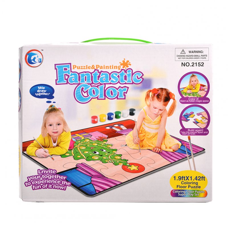 [US Direct] Christmas gift crayon doodle puzzle