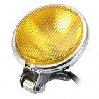 Chrome Motorcycle Headlight Yellow <span style='color:#F7840C'>Cafe</span> Racer Head Light Decorative Metal Lights Lighting Modified Motorbike Rear Light Silver