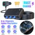 Cigarette Lighter Plug Splitter 171W 12V 24V 1 QC 3 0 2 PD 3 USB Ports USB Charger Extension Cord Multi Port Power Plug LED Display Voltage 3 Independent On off