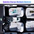 Cigarette Lighter Plug Splitter 171W 12V 24V 1 QC 3 0 2 PD 3 USB Ports USB Charger Extension Cord Multi Port Power Plug LED Display Voltage 3 Independent On off
