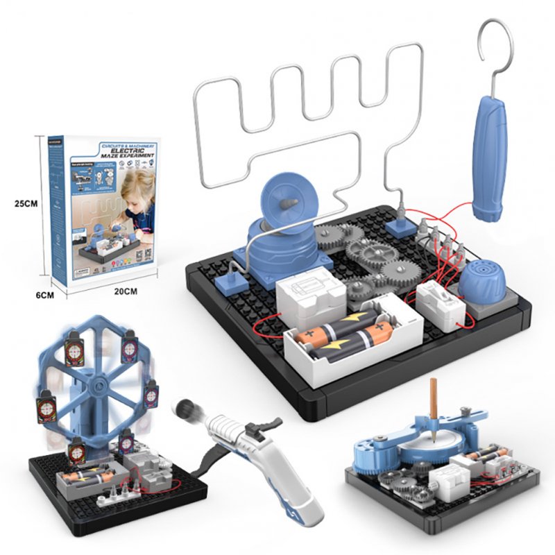 Circuit Maze Brain Game Rotating Target Children DIY Assembled Toys 