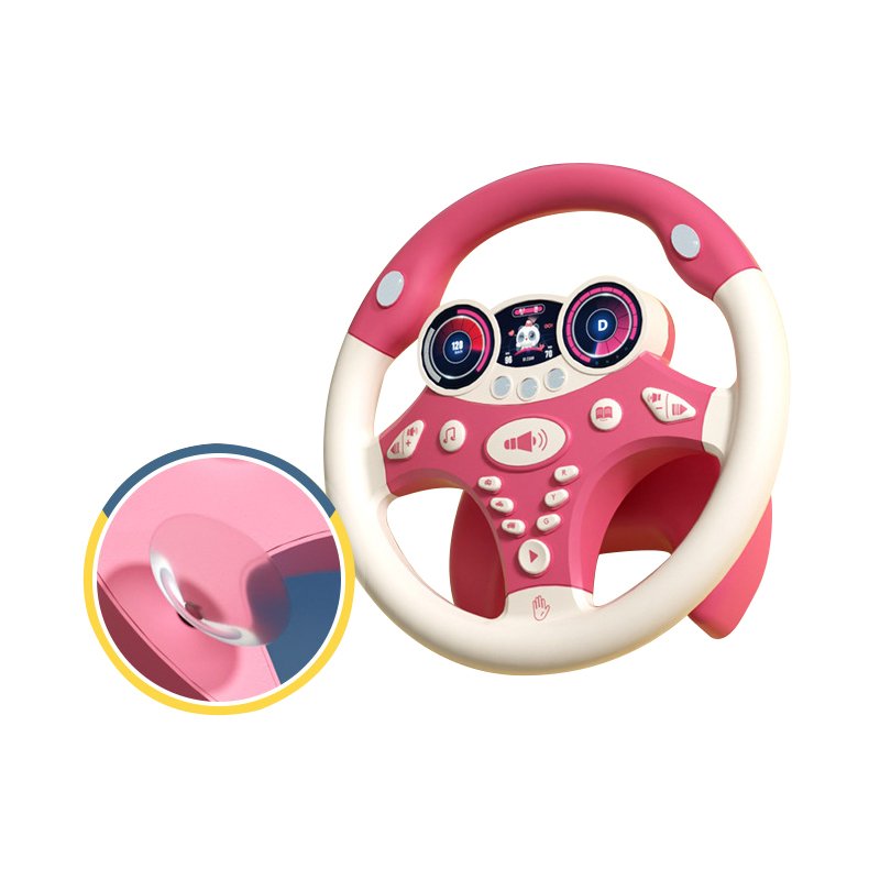 Kids Electric Simulation Steering Wheel Toy with Light Sound Baby Kids Early Educational Toys 
