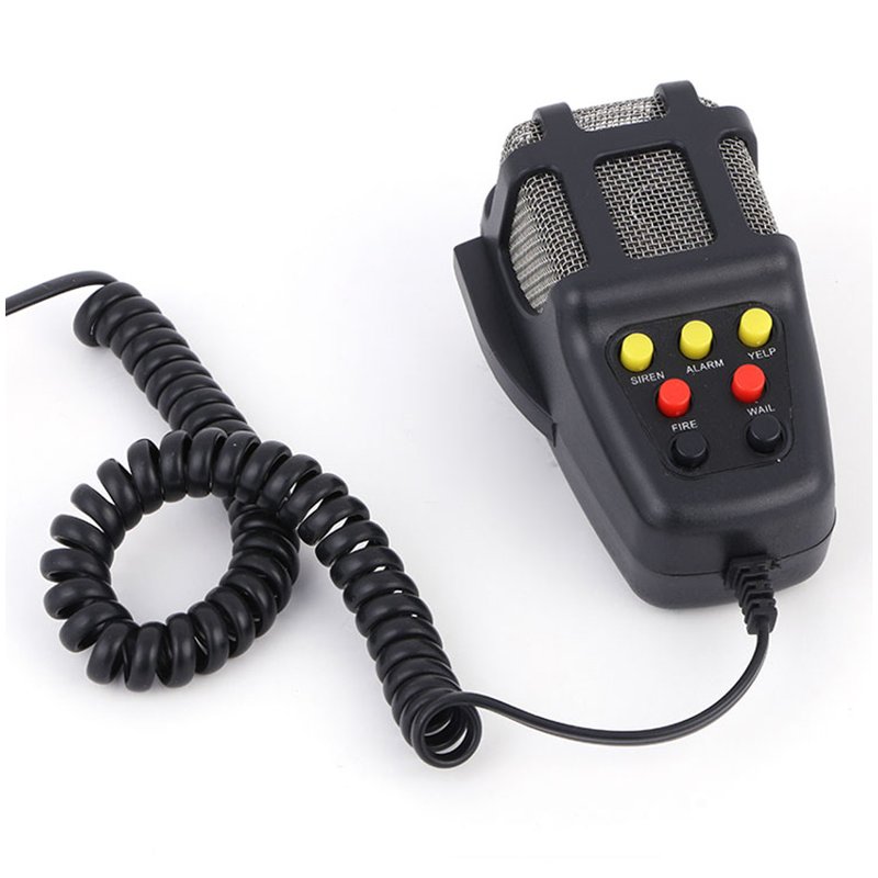12V Car Alarm Horn Tone Sound Car Emergency Siren Car Siren Horn Mic PA Speaker System Emergency Amplifier Hooter 