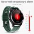 Ck30 Bluetooth compatible Connection Smart Watch Voice Call Heart Rate Body Temperature Test Sports Fitness Bracelet green
