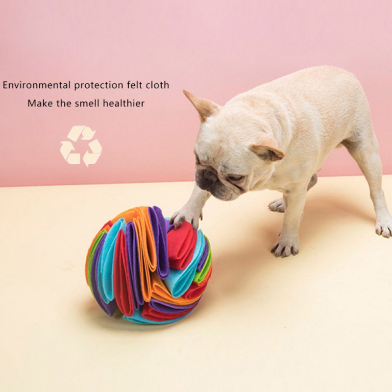 Pet Dog Snuffle Ball Soft Skin Friendly Polar Fleece Slow Feeding Pad Sniffing Mat Toys Nose Blanket Toy 