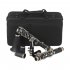 Clarinet ABS 17 Key bB Flat Soprano Binocular Clarinet with Cleaning Cloth Gloves Reeds Screwdriver Woodwind Instrument black No logo