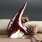 Classic 12 Hole Ceramic Ocarina Woodwind Instruments Flute red
