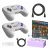 Classic Retro Game Console Wireless Doubles 4k HD for Super Snes Sfc Y2 Sf with Ergonomic Controller with 4G memory card