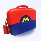 Classic Travel Protective Case Storage Bag Portable Carrying Case For Nintendo Switch Oled (mario Big M Upgrade) blue red
