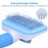 Cleaning  Slicker Brush With Massage Particles Loose Hair Removing Tool For Cats Dogs Grooming Comb Wire comb blue