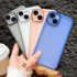 Clear Mobile Phone Case Lens Protector Ring With Lens Film Shockproof Protective Cover Compatible For Iphone Transparent black metal ring with lens film iPhone1