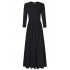 Clearlove Women s Casual 3 4 Sleeve Long Babydoll Maxi Dress with Pockets