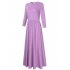 Clearlove Women s Casual 3 4 Sleeve Long Babydoll Maxi Dress with Pockets