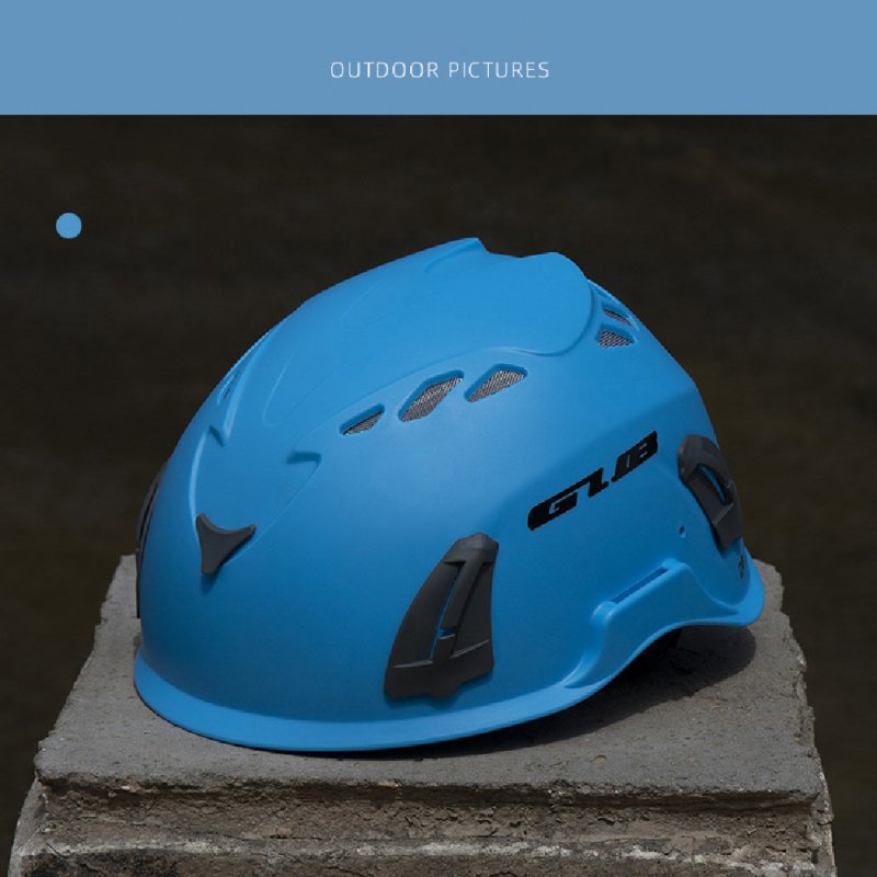 Climbing Helmet Professional Mountaineer Rock MTB Helmet Safety Protect Outdoor Camping Hiking Riding Helmet Blue (56cm-62cm)