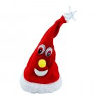 Climbing Santa Electric Toy Christmas Gift Novelty Doll Funny Toys For Children New Year Christmas Party Toy Red luminous bobblehead hat